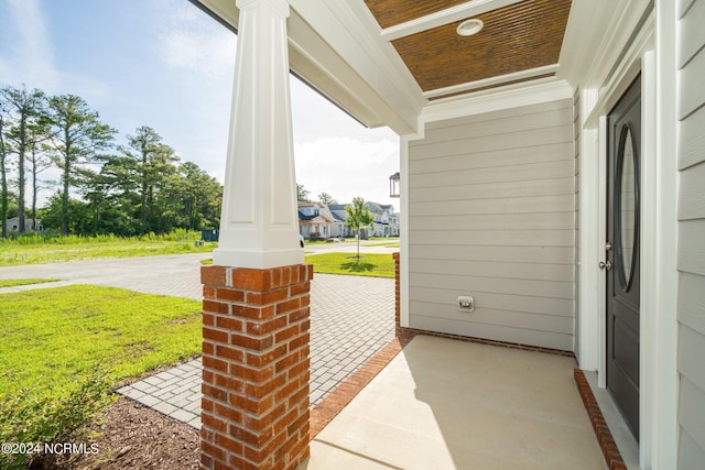 view of patio with covered porch