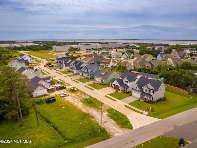 aerial view with a residential view