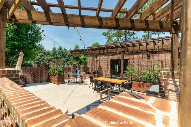 view of patio / terrace with a pergola