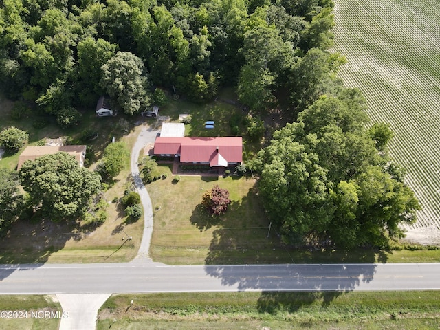 drone / aerial view featuring a rural view