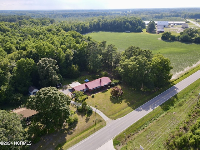 bird's eye view with a rural view