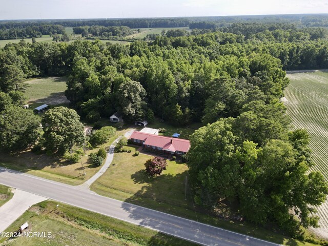 drone / aerial view with a rural view