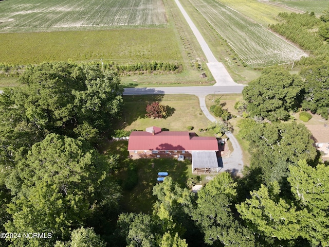 drone / aerial view featuring a rural view