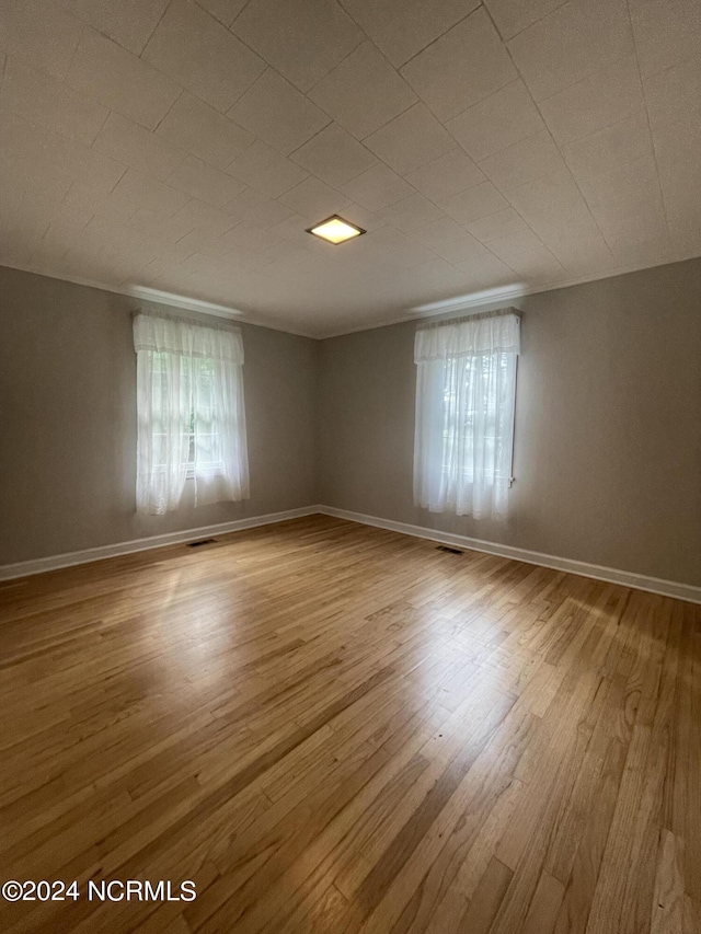 empty room featuring light hardwood / wood-style flooring