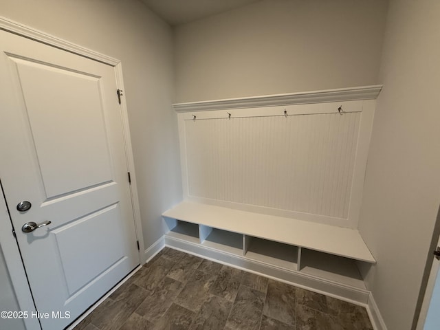 mudroom featuring baseboards