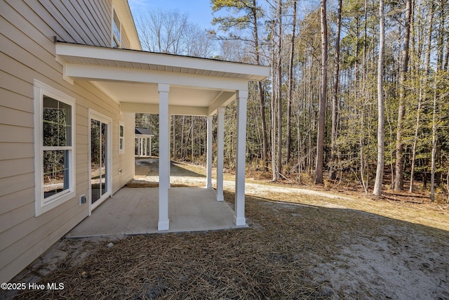 view of yard with a patio area