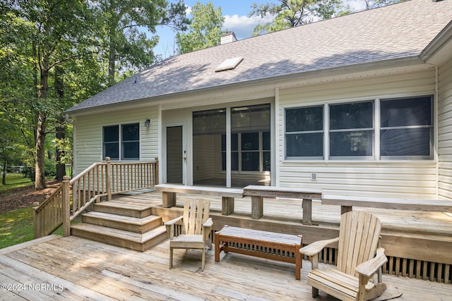 view of wooden terrace