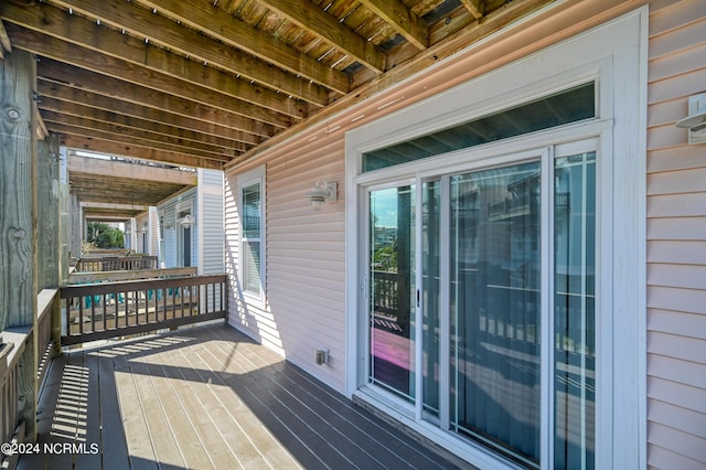 view of wooden deck