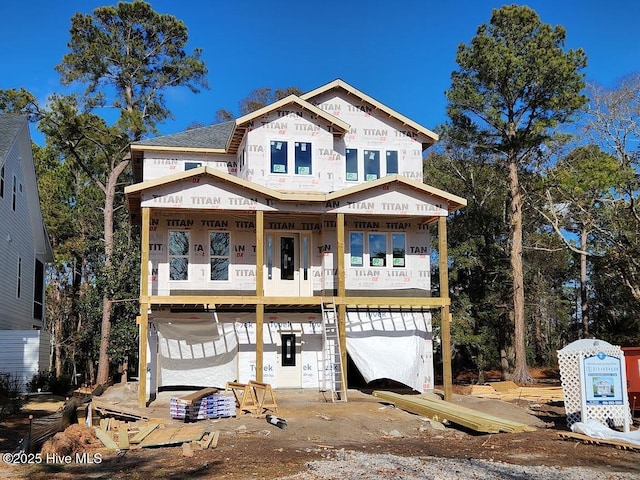 property in mid-construction featuring a garage