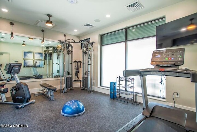 view of exercise room