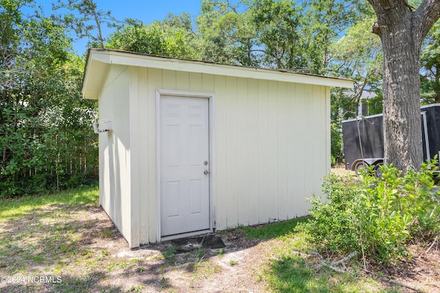 view of shed