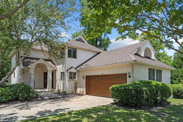 view of front of home featuring a garage