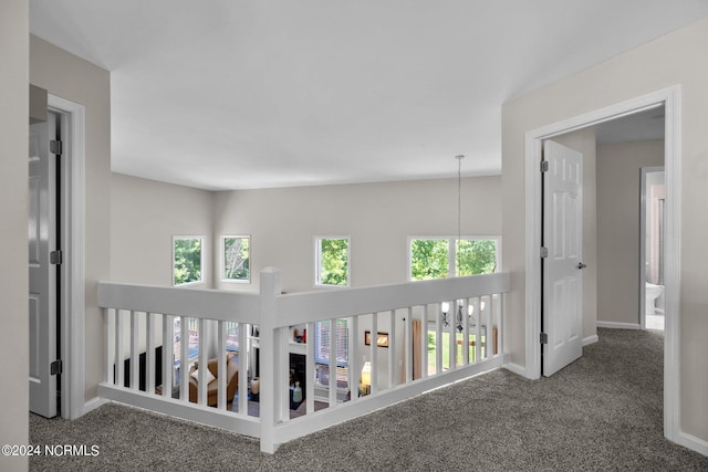 hallway featuring carpet floors