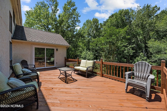 view of wooden terrace