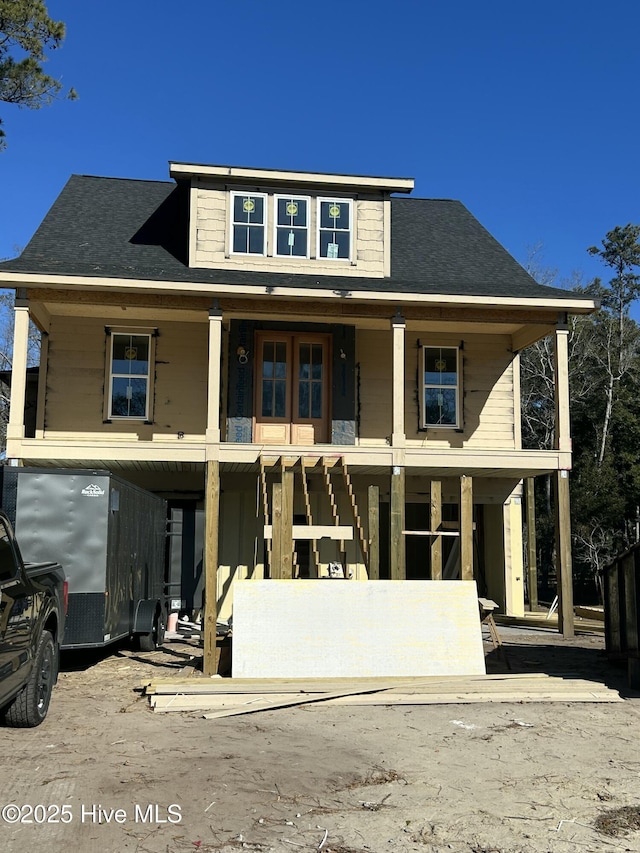 view of front of house with covered porch