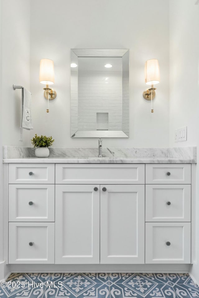3404 Eagle Crest Dr SW, Supply, NC 28462 - bathroom featuring vanity and tile patterned floors