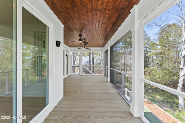 3404 Eagle Crest Dr SW, Supply, NC 28462 - unfurnished sunroom featuring ceiling fan