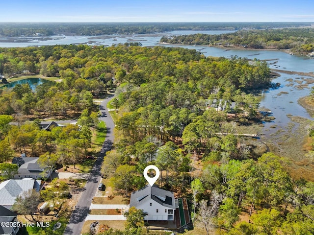 3404 Eagle Crest Dr SW, Supply, NC 28462 - bird's eye view of a nearby body of water and a forest