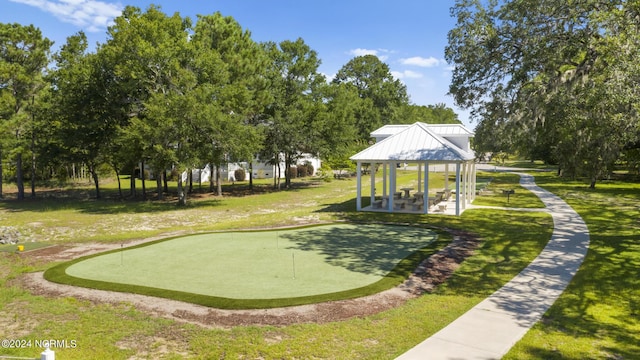 3404 Eagle Crest Dr SW, Supply, NC 28462 - view of property's community featuring a gazebo, a putting area, and a yard