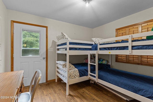 bedroom featuring hardwood / wood-style flooring