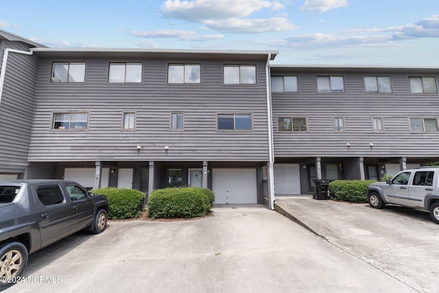 view of property with a garage