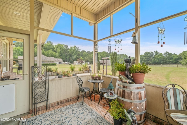 view of sunroom