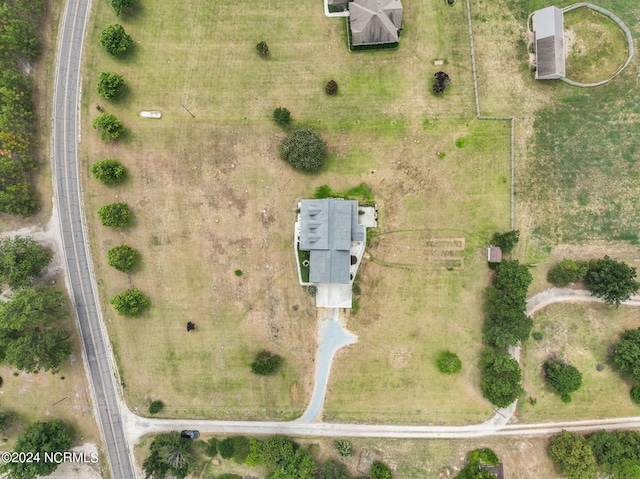 aerial view with a rural view