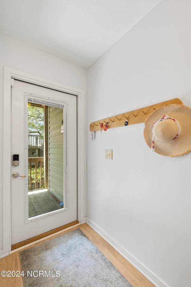 entryway featuring light hardwood / wood-style floors