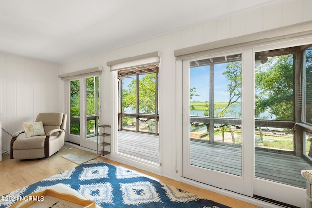 entryway featuring light hardwood / wood-style flooring