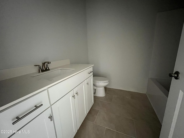 1254 Palatka Pl SE, Bolivia, NC 28422 - bathroom with vanity, toilet, tile patterned flooring, a bath, and a shower