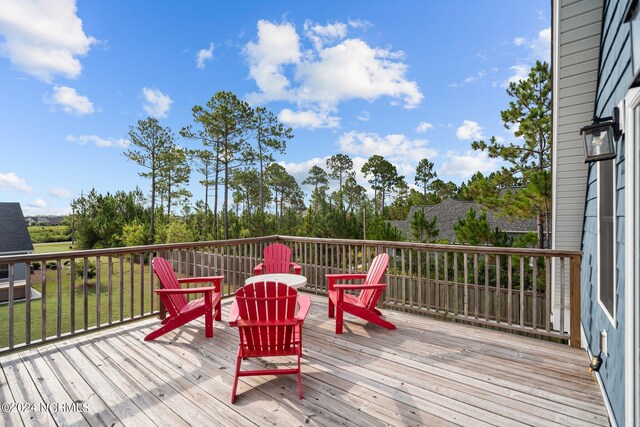 view of wooden deck