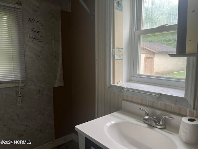 bathroom with vanity