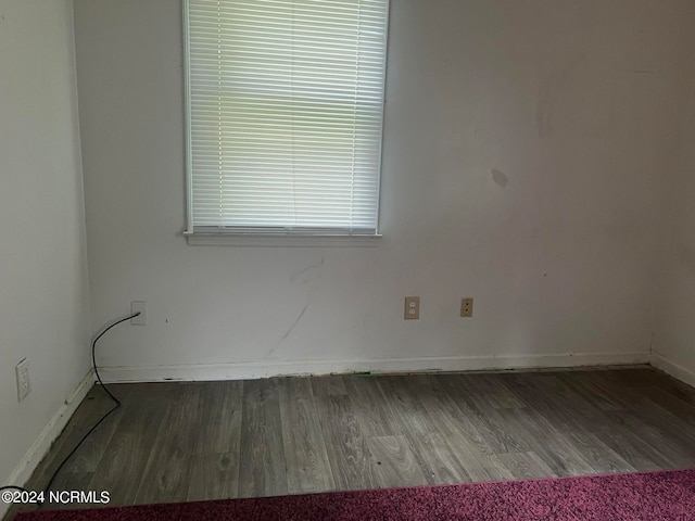 empty room featuring wood-type flooring