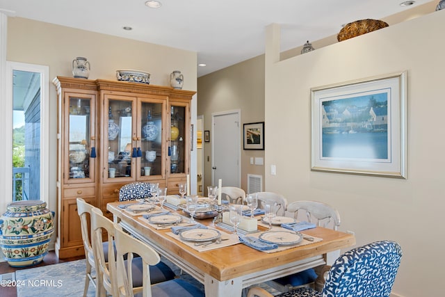 view of dining area