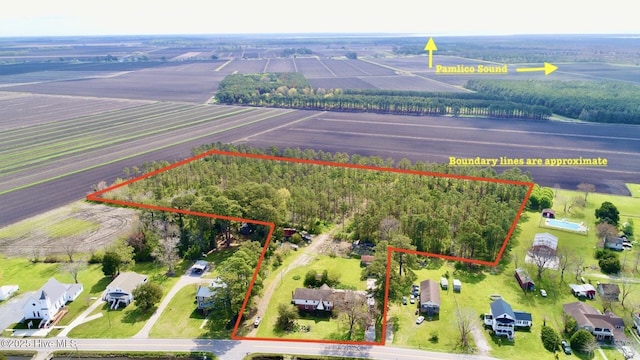264 Main St, Swanquarter, NC 27885 - drone / aerial view with a rural view