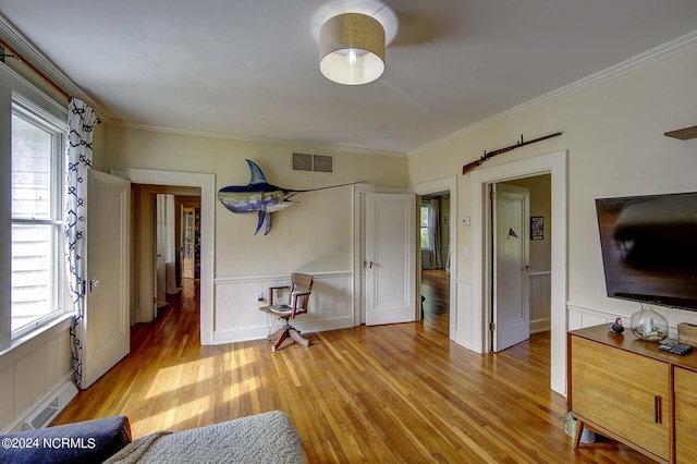 264 Main St, Swanquarter, NC 27885 - interior space with visible vents, a wealth of natural light, and light wood-type flooring