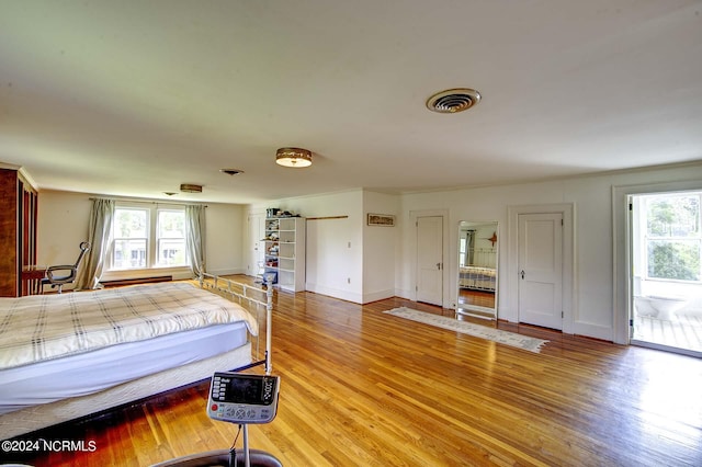 264 Main St, Swanquarter, NC 27885 - bedroom with visible vents, light wood-style flooring, multiple windows, and baseboards