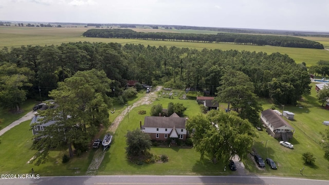 aerial view with a rural view