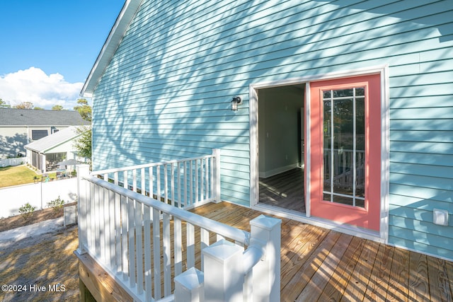 view of wooden deck