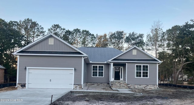 craftsman-style house with a garage