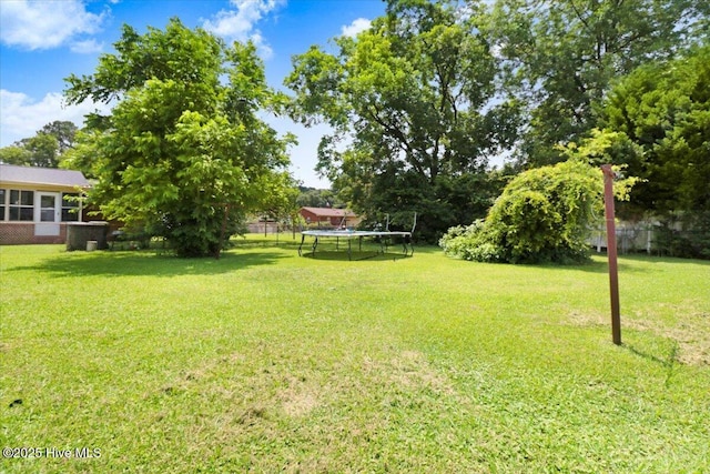 212 Bunche Dr, Goldsboro, NC 27530 - view of yard with a trampoline