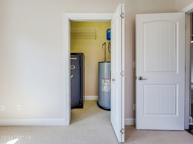 interior space with gas water heater