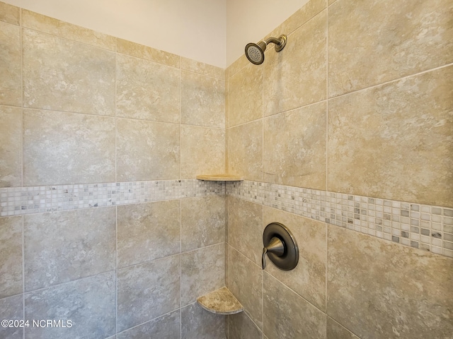 details with tiled shower