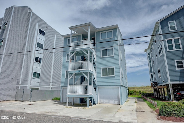 view of building exterior with a garage