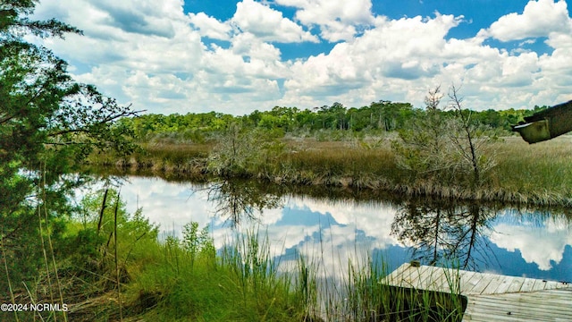 water view with a dock