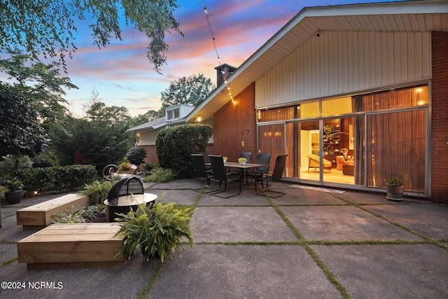 view of patio featuring outdoor dining space