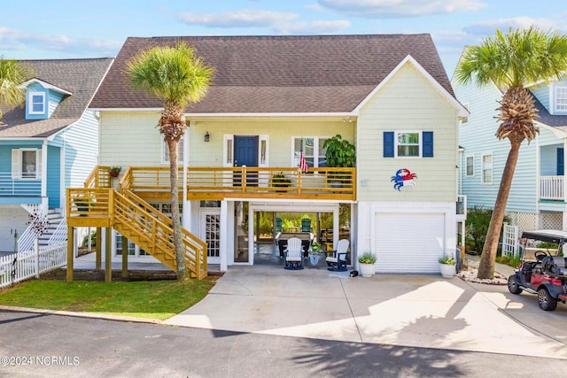 view of front of house featuring a garage