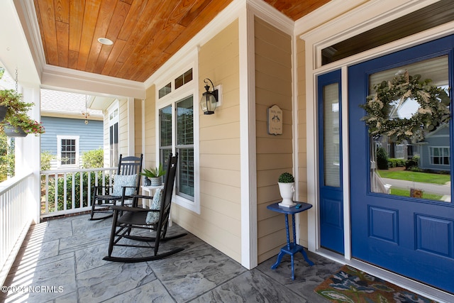 view of patio / terrace with a porch