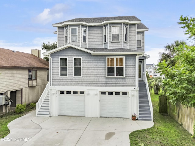 view of property featuring a garage