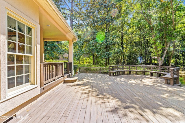 view of wooden deck